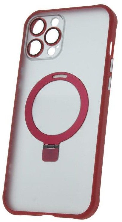 Forever Silikónové TPU puzdro Mag Ring pre iPhone 12 Pro Max červené (TPUAPIP12PMMRTFORE)